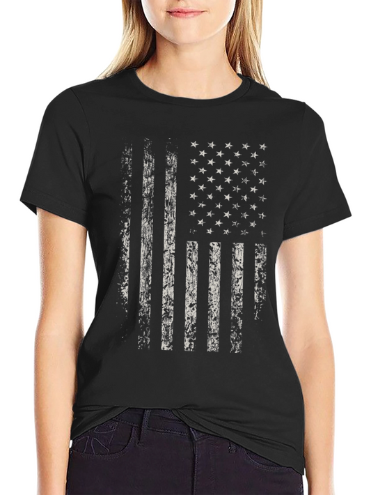 Distressed American Flag Graphic T-Shirt