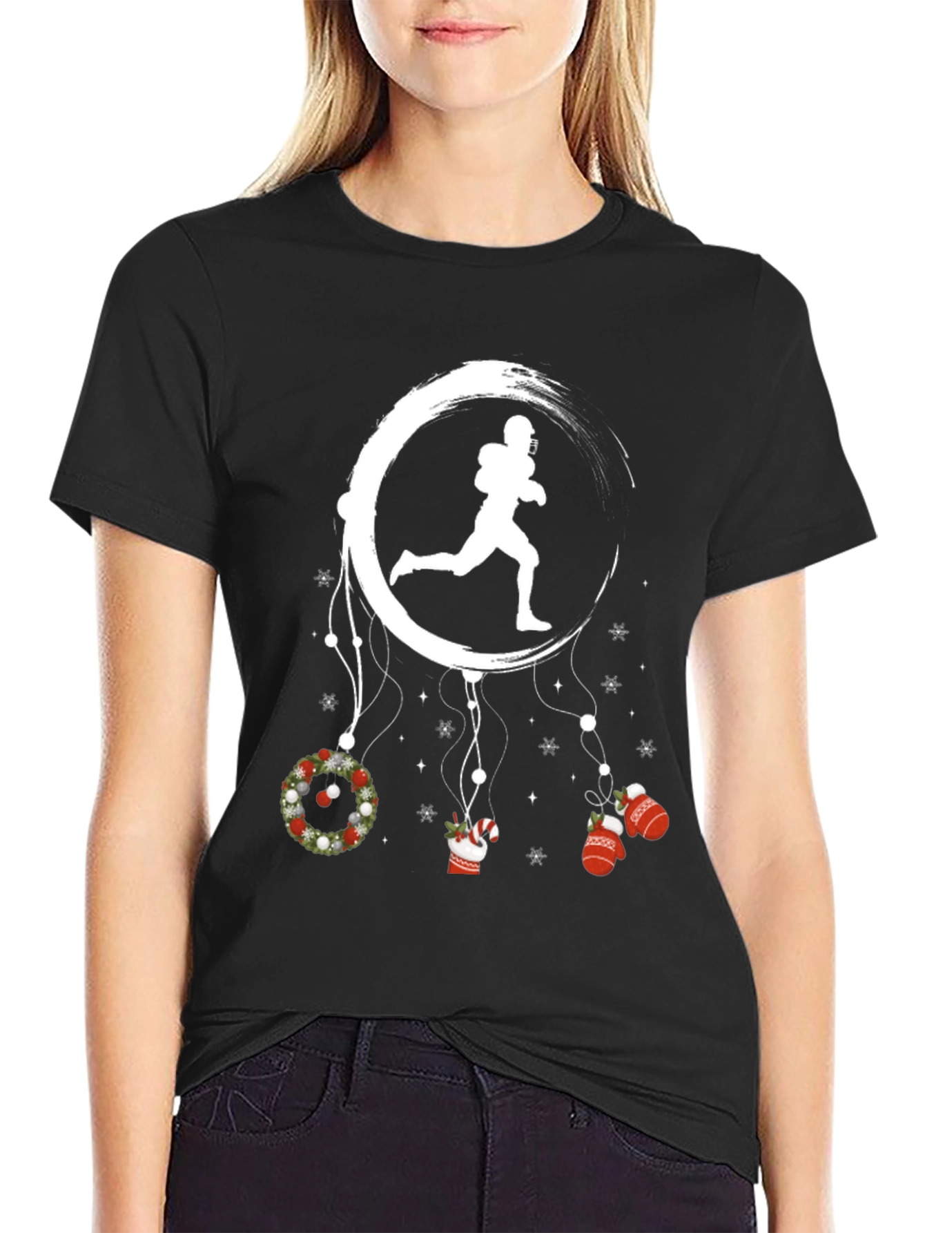 Festive Football Dreamcatcher Graphic Tee