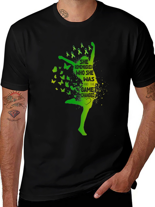 Empowering She Remembered Graphic Tee - Black