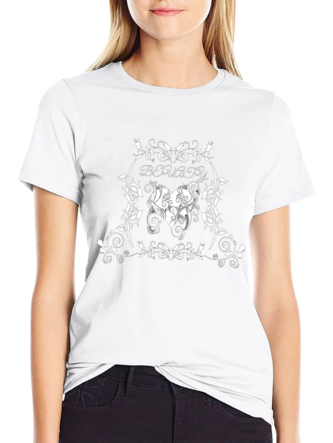 Black Beauty Heart Graphic T-Shirt
