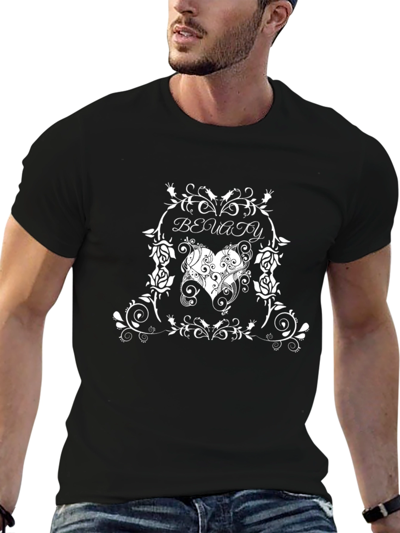 Black Beauty Heart Graphic T-Shirt