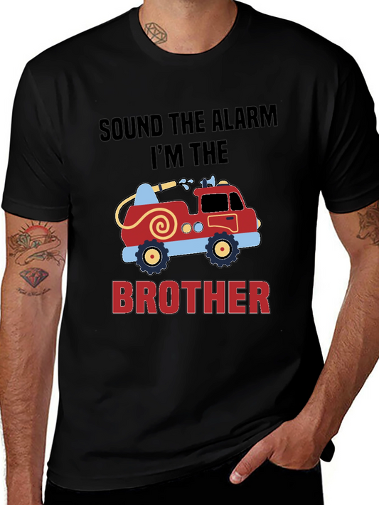Fire Truck Brother Graphic T-Shirt
