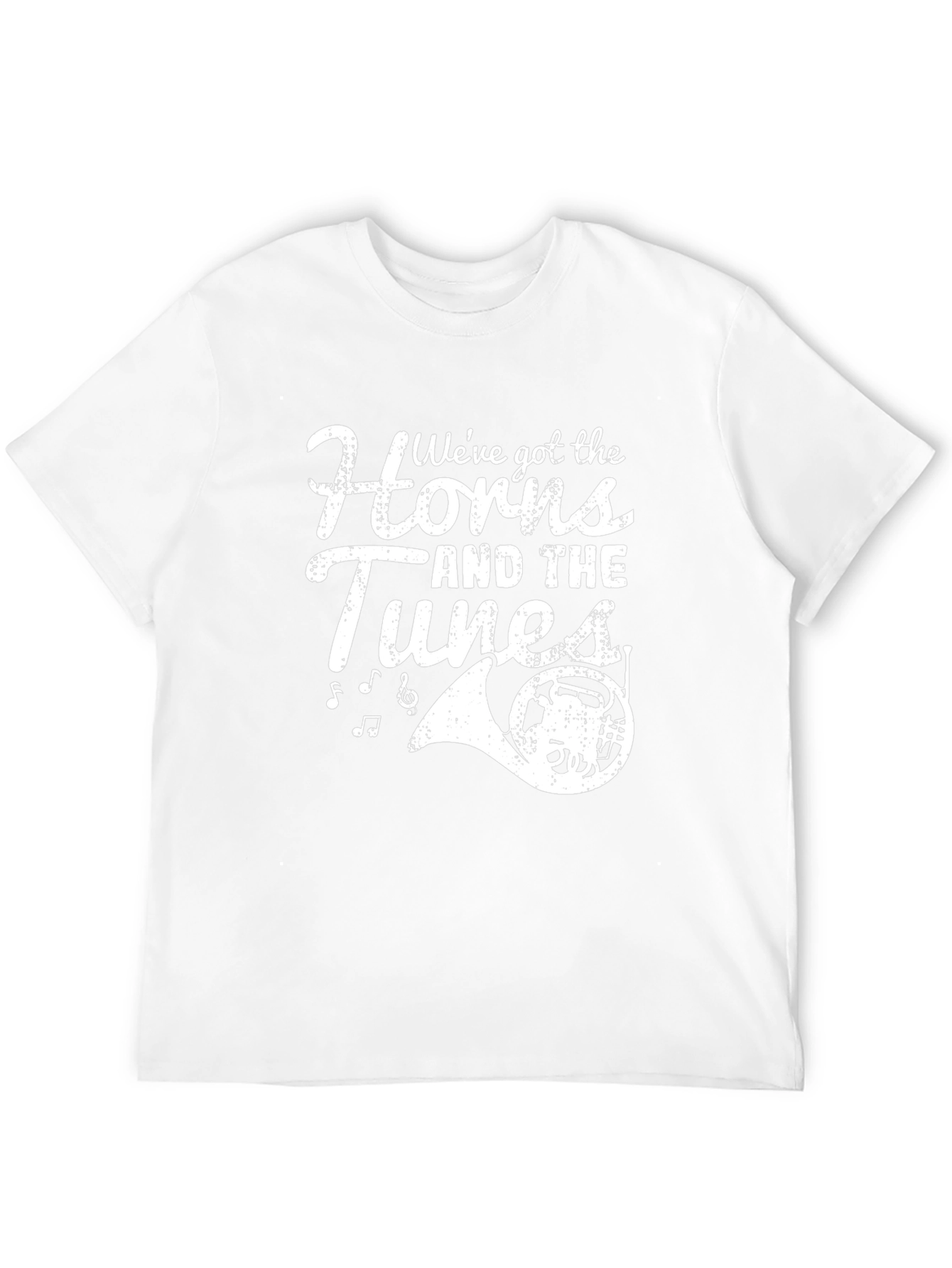 Music Lovers Tee: Horns and Tunes Design