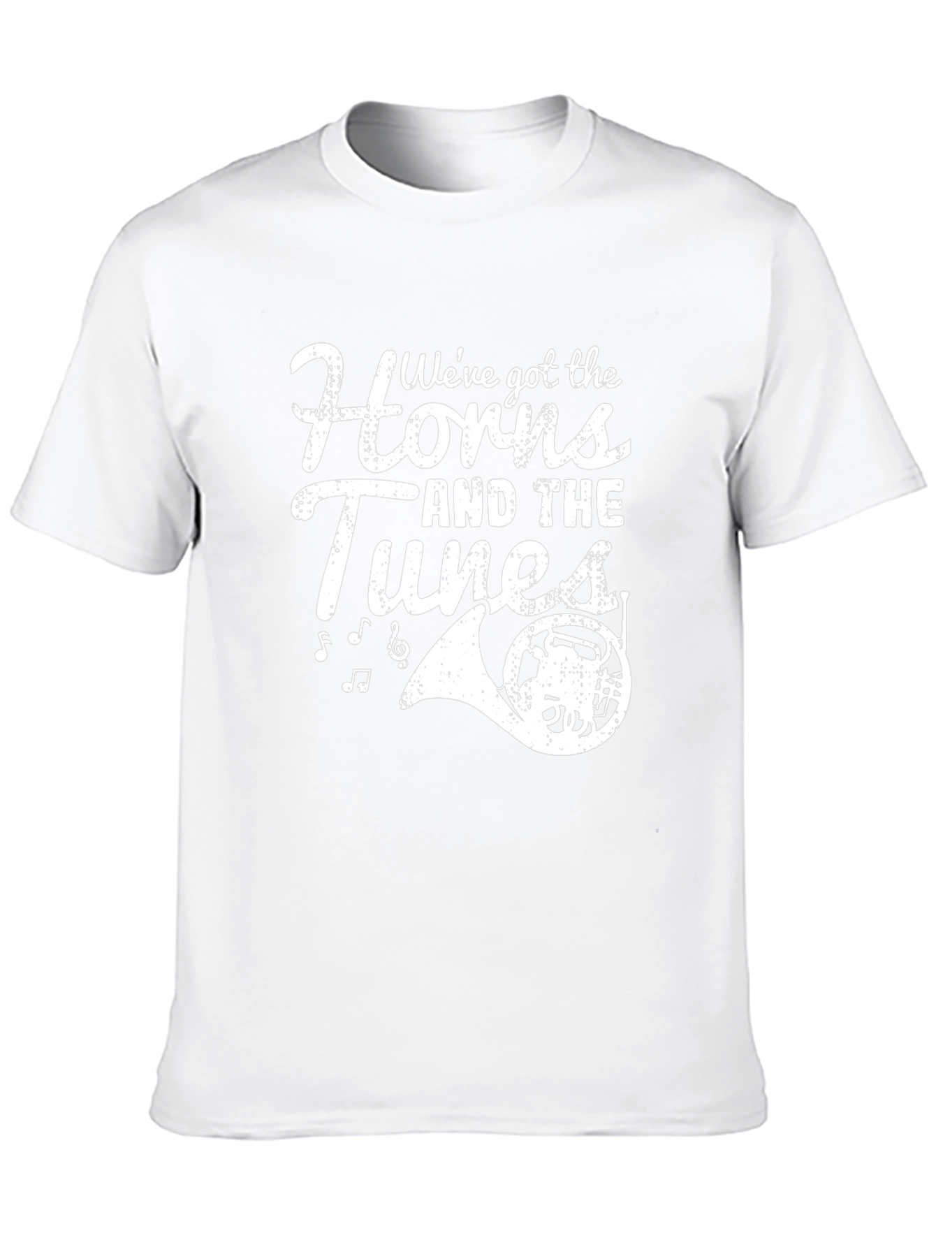 Music Lovers Tee: Horns and Tunes Design