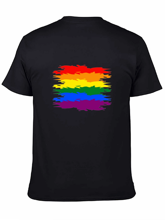 Pride Rainbow Brushstroke Graphic Tee