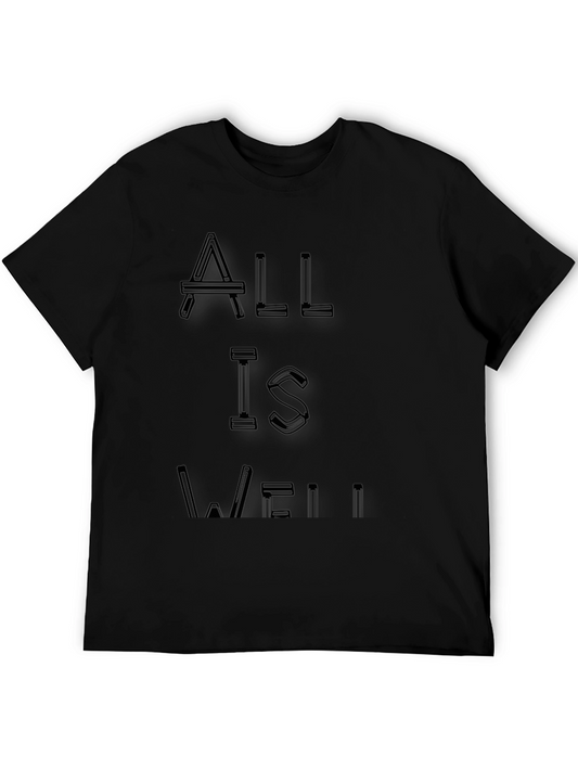 All is Well Black Graphic Tee