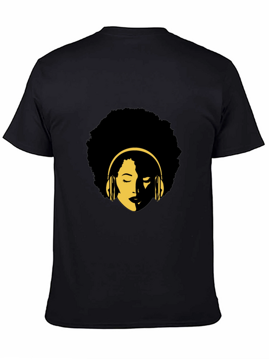 Afro Music Lover Black T-Shirt - Stylish Graphic Tee
