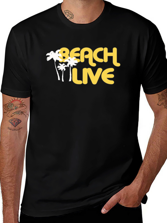 Beach Live Black T-Shirt