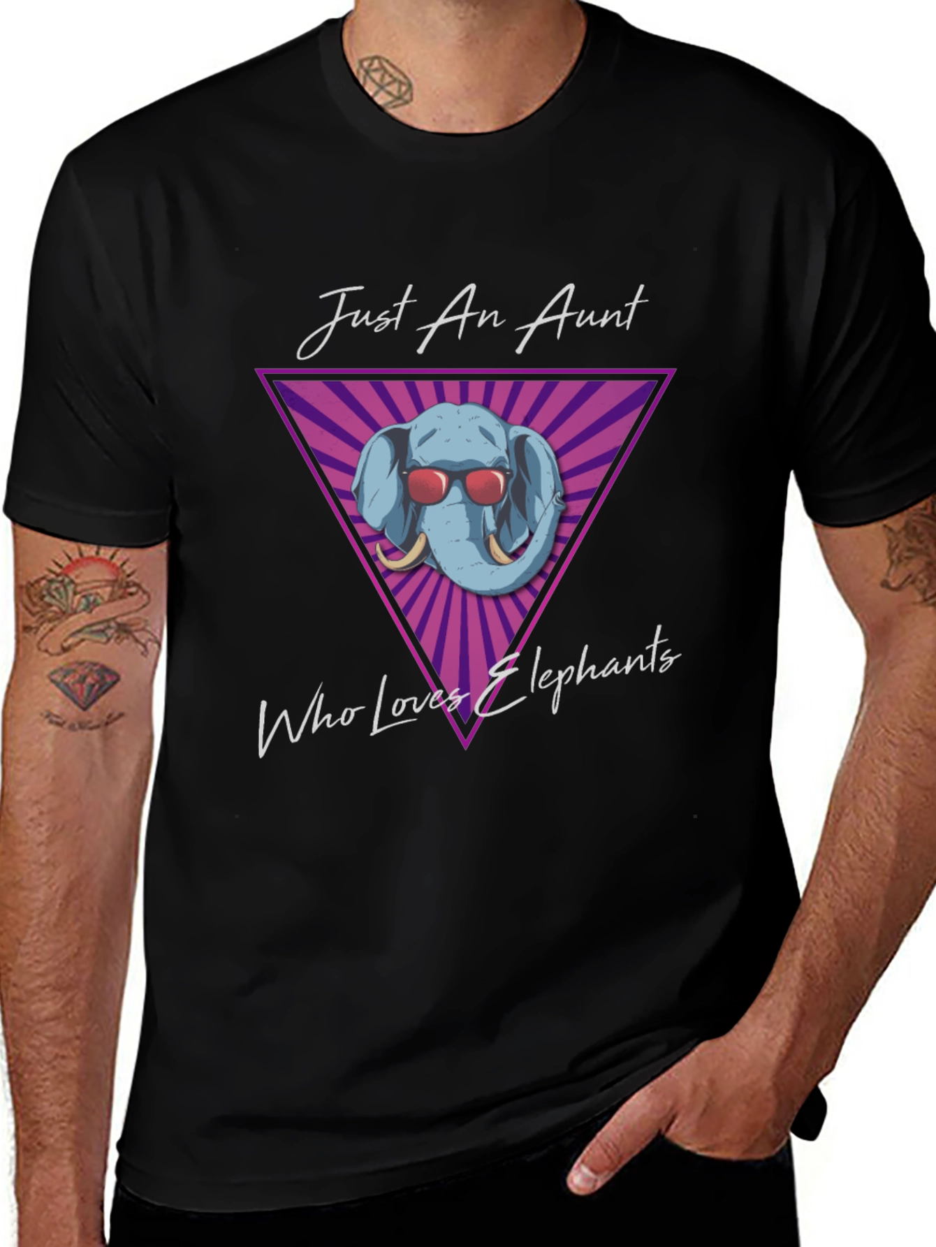 Just An Aunt Who Loves Elephants Graphic Tee