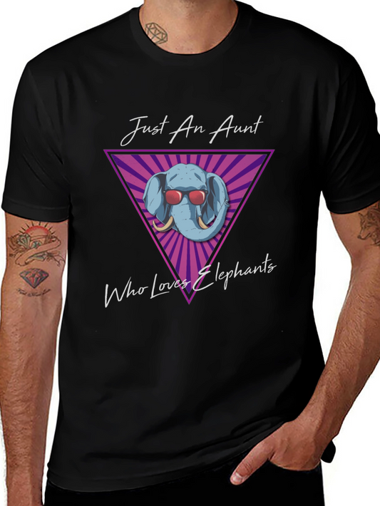 Just An Aunt Who Loves Elephants Graphic Tee