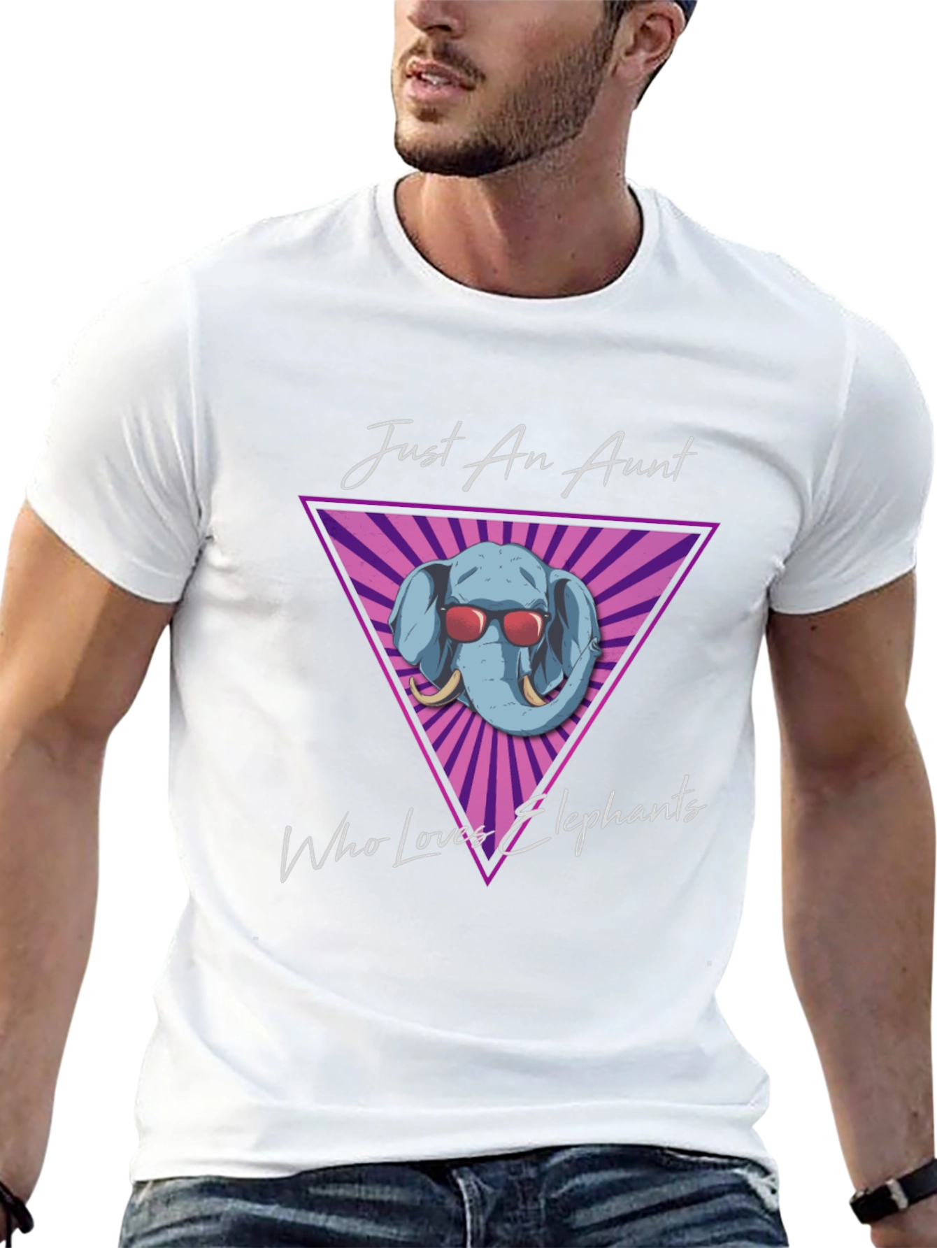 Just An Aunt Who Loves Elephants Graphic Tee