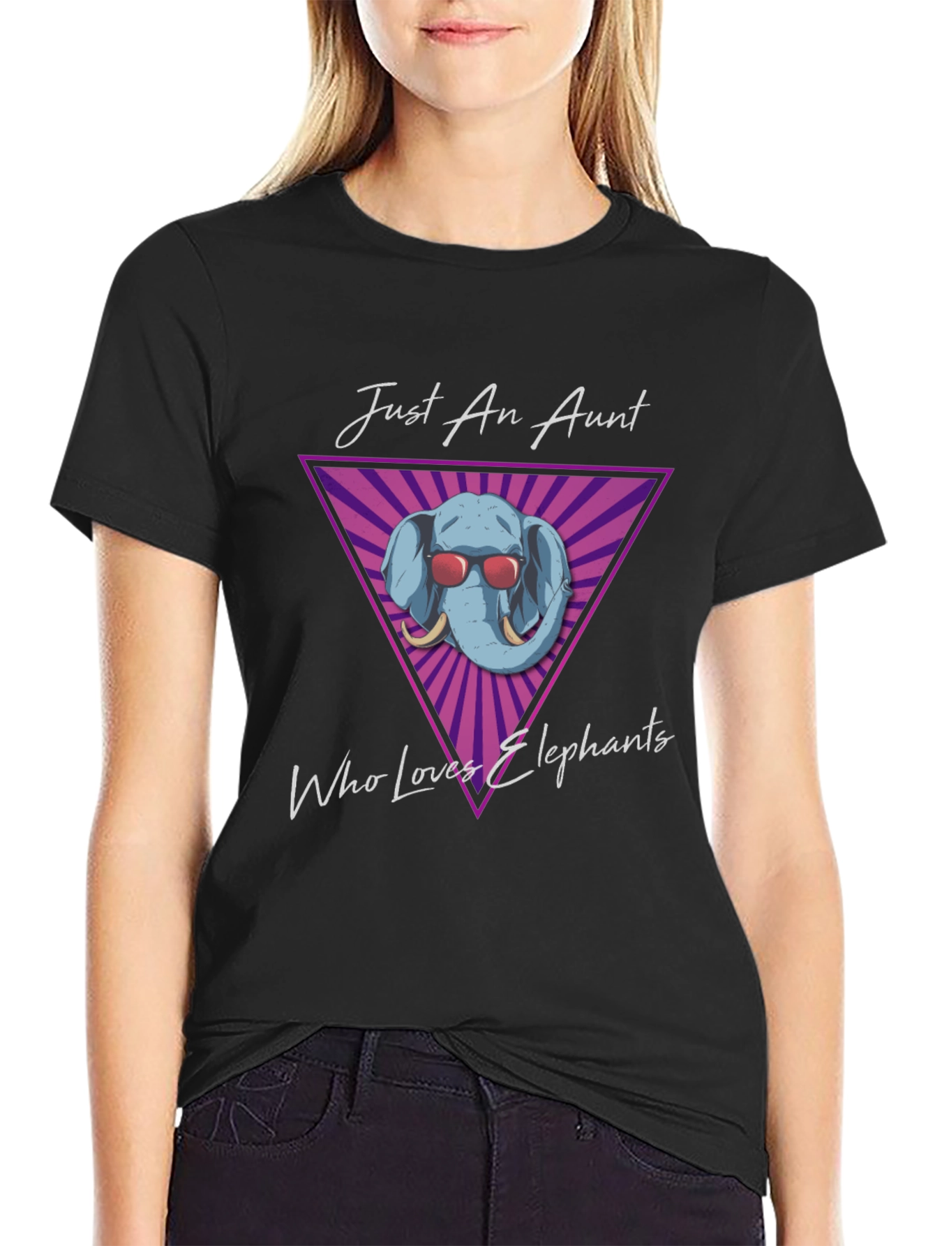 Just An Aunt Who Loves Elephants Graphic Tee