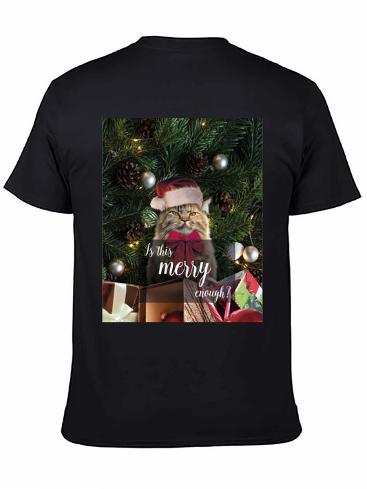 Merry Cat Christmas T-Shirt - Holiday Humor
