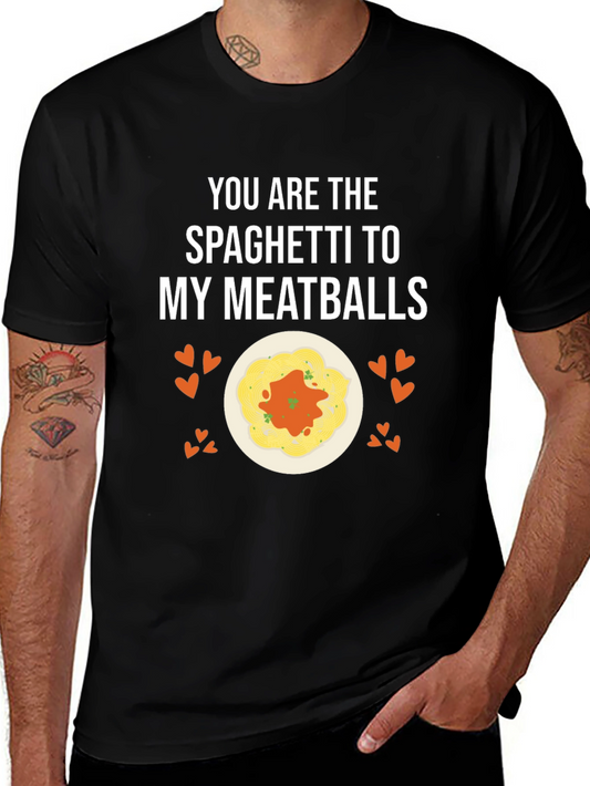 Spaghetti and Meatballs T-Shirt - Perfect for Couples