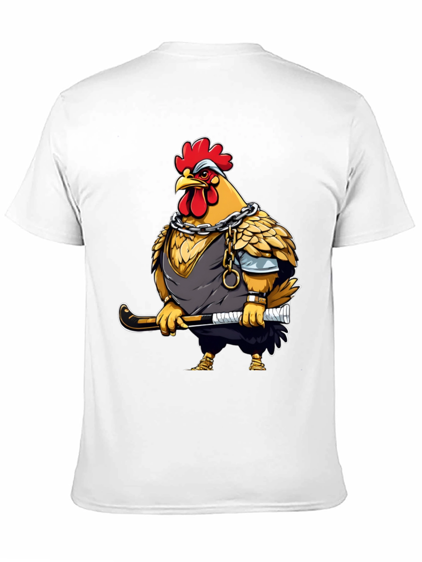 Hockey Chicken T-Shirt - Black Graphic Tee