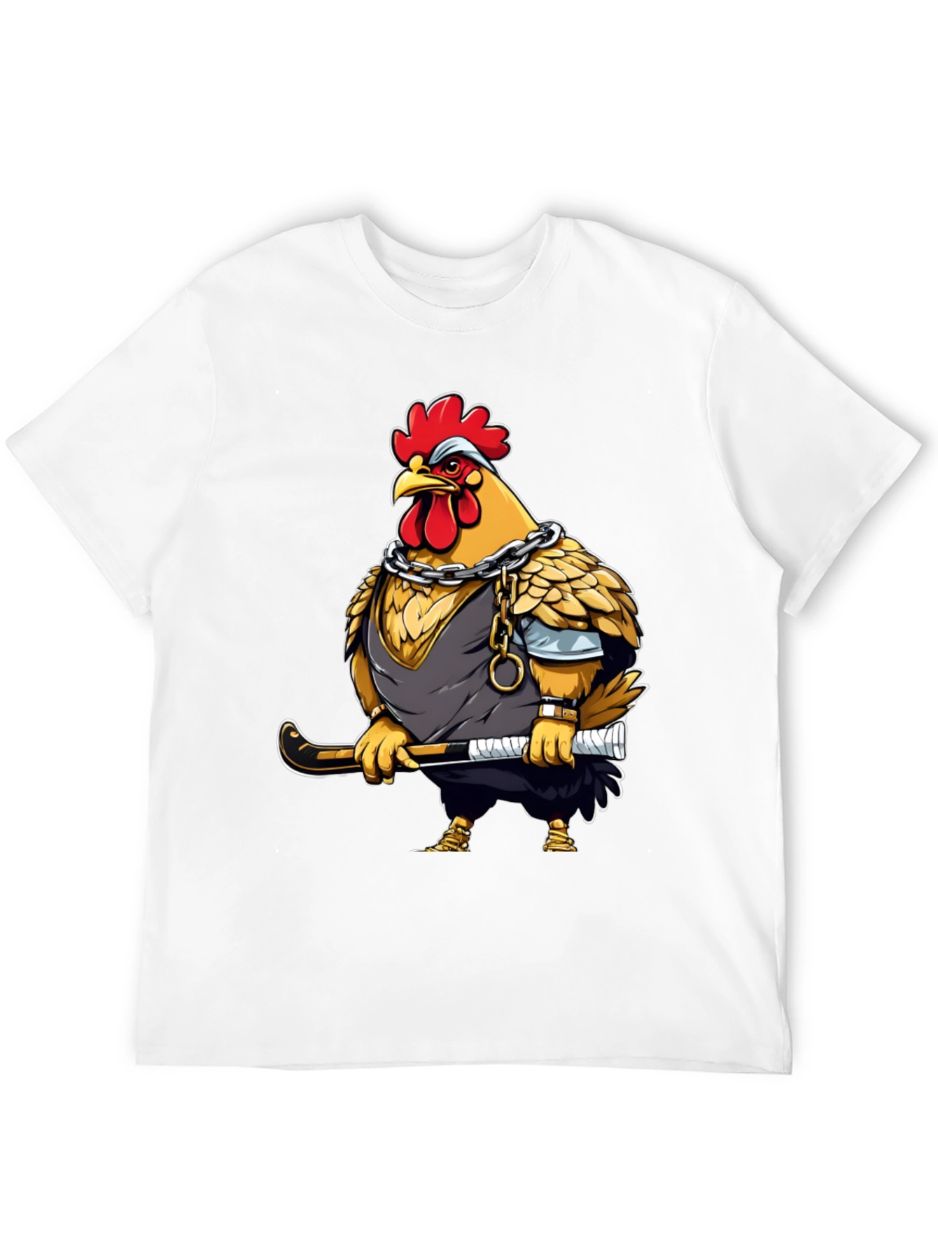 Hockey Chicken T-Shirt - Black Graphic Tee