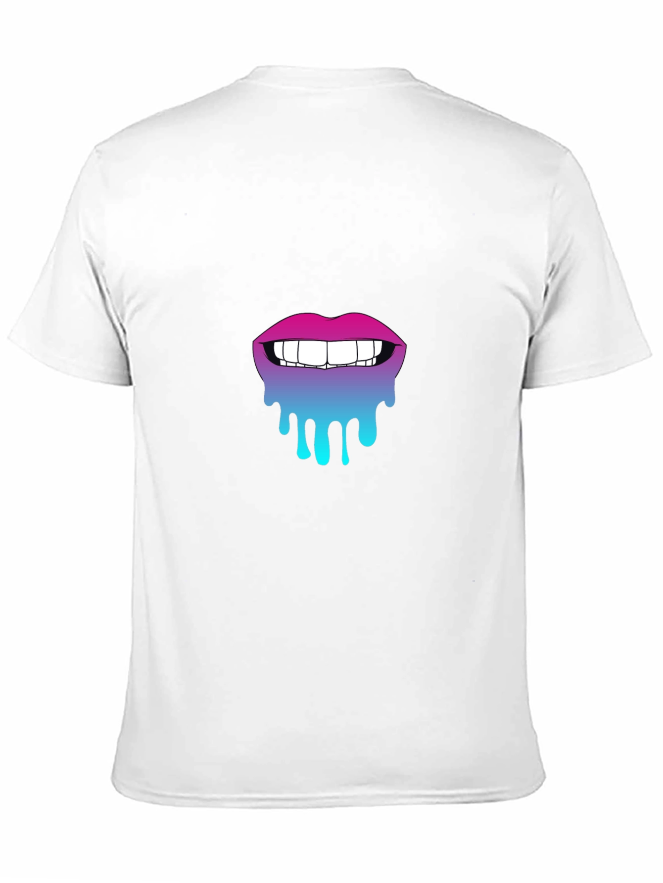 Dripping Lips Graphic Tee - Stylish Black Cotton T-Shirt