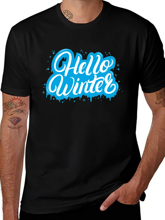 Hello Winter Graphic Tee - Holiday Season Style