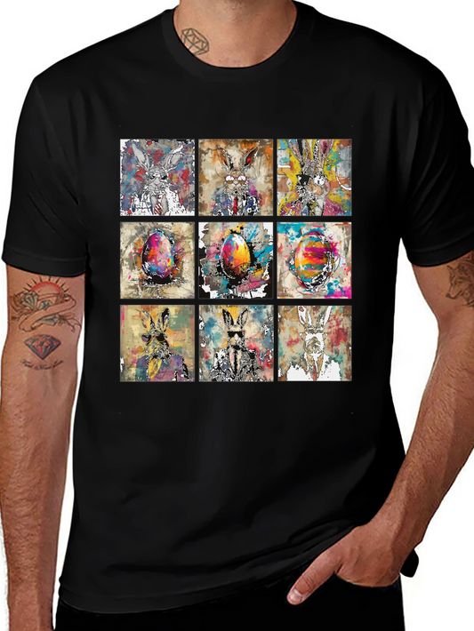 Easter Bunny Grid T-Shirt - Quirky & Stylish