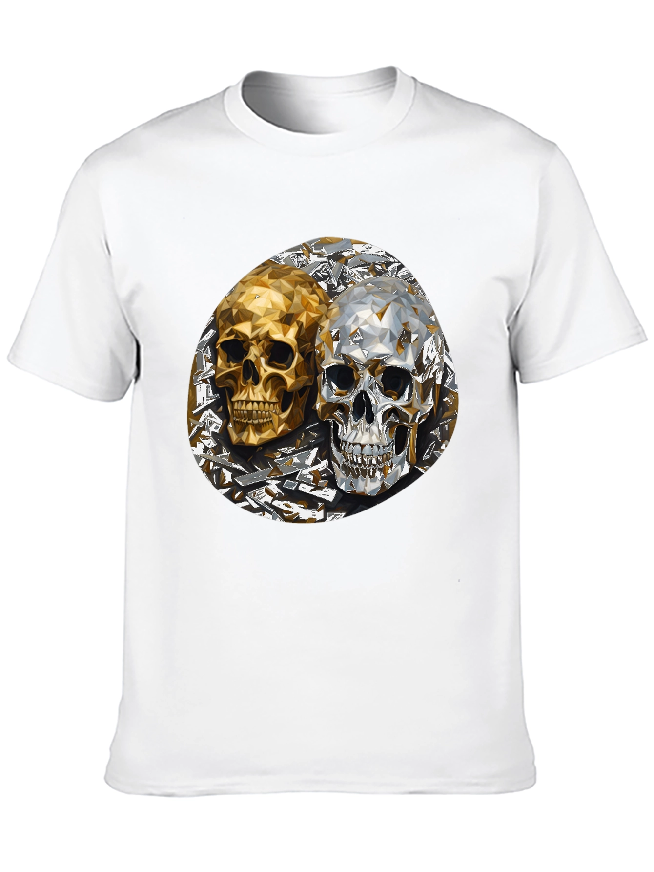 Skull Art Graphic Print Mens T-Shirt