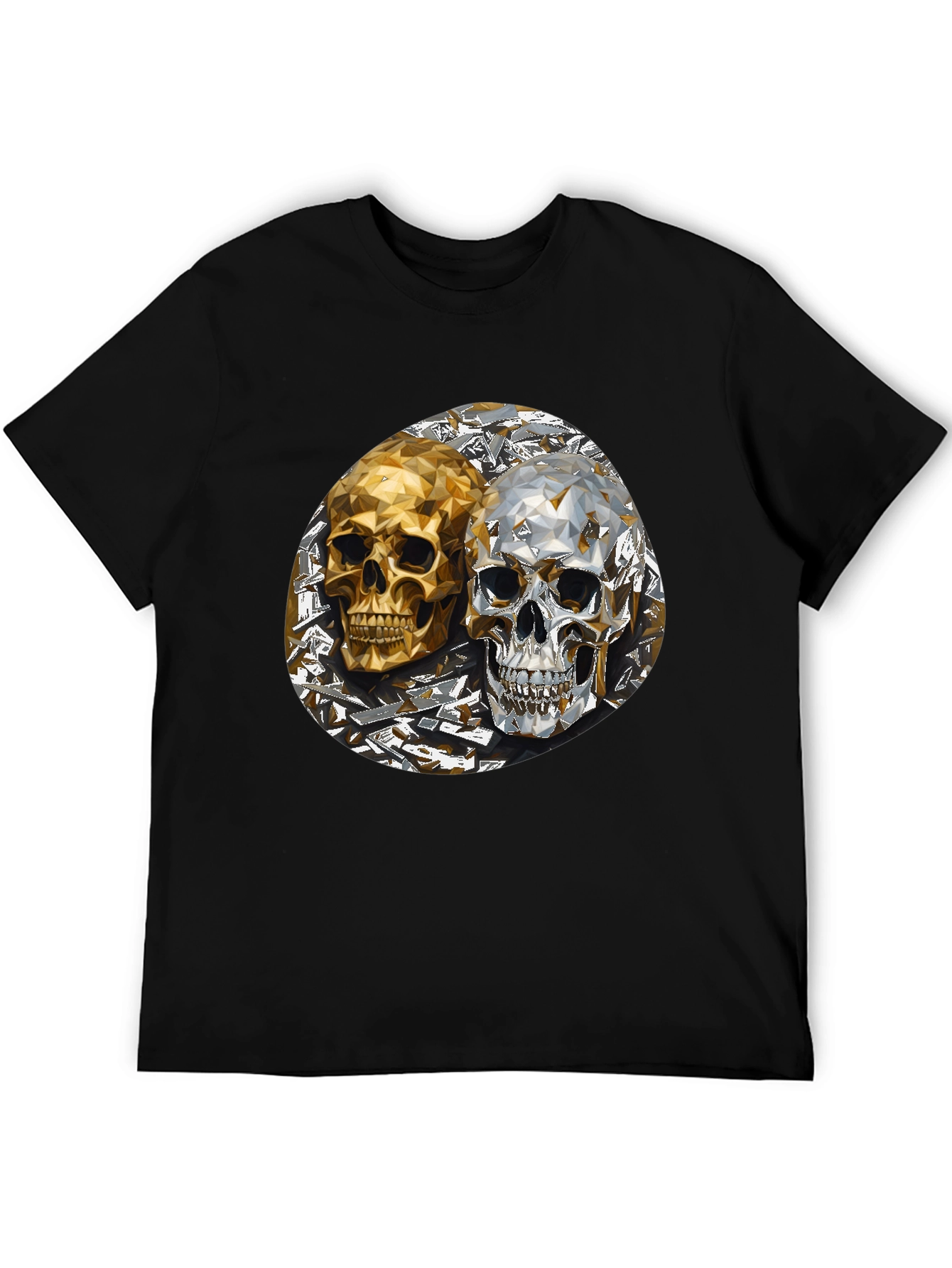 Skull Art Graphic Print Mens T-Shirt