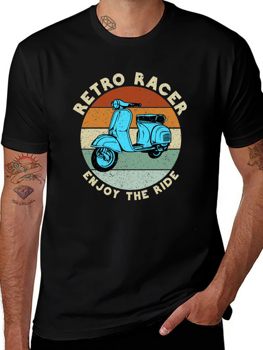 Retro Racer Scooter T-Shirt - Vintage Motorcycle Design
