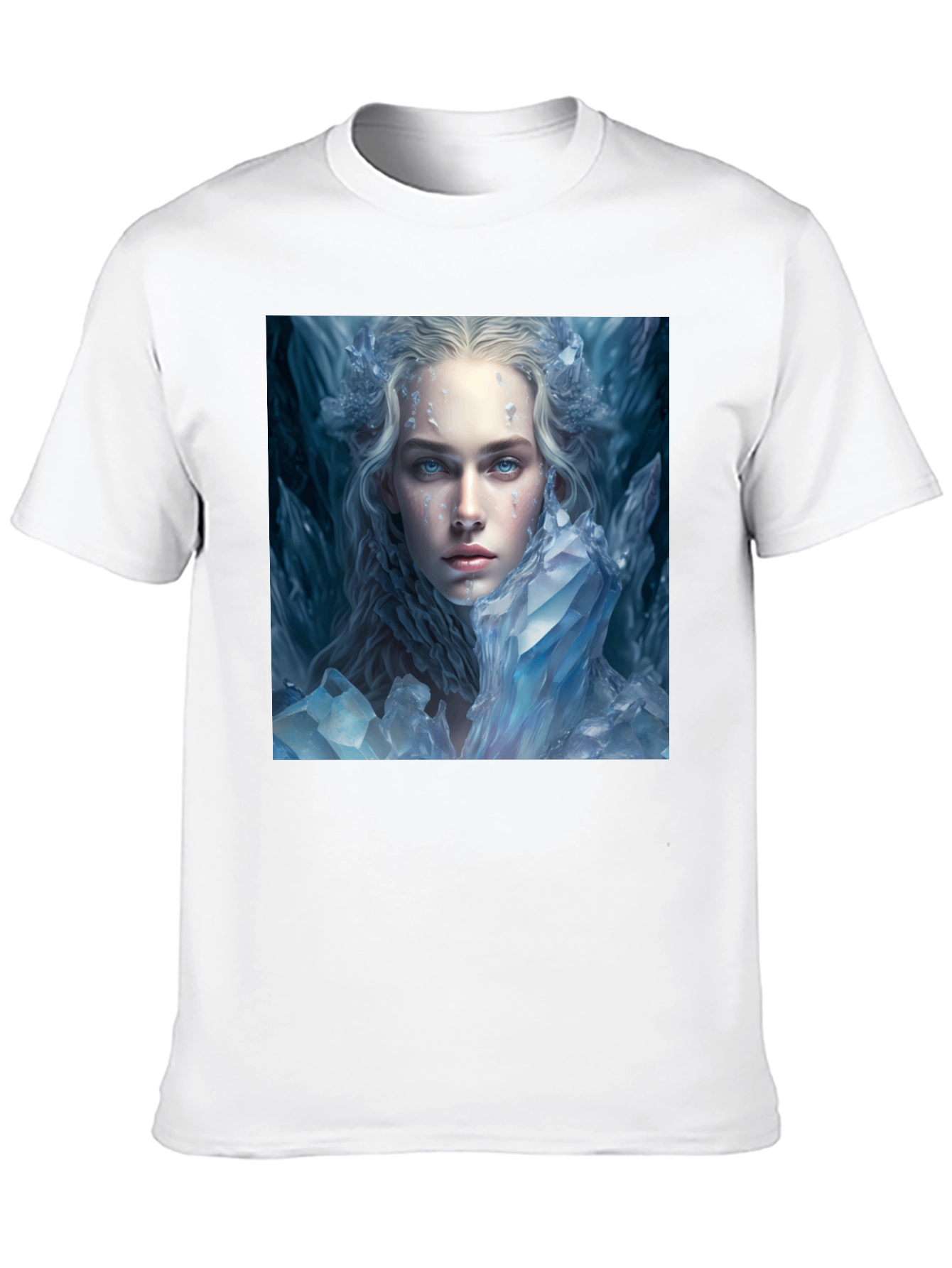 Icy Queen Graphic Tee - Black Cotton Blend Shirt