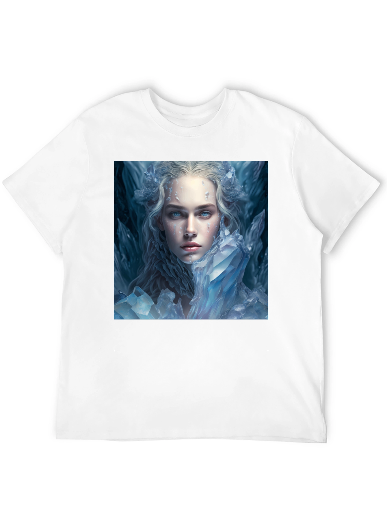 Icy Queen Graphic Tee - Black Cotton Blend Shirt