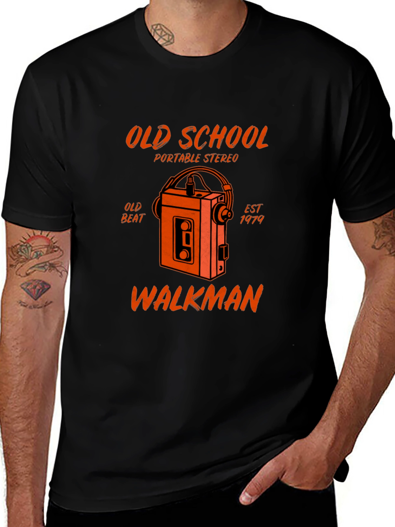 Old School Walkman T-Shirt - Retro Portable Stereo