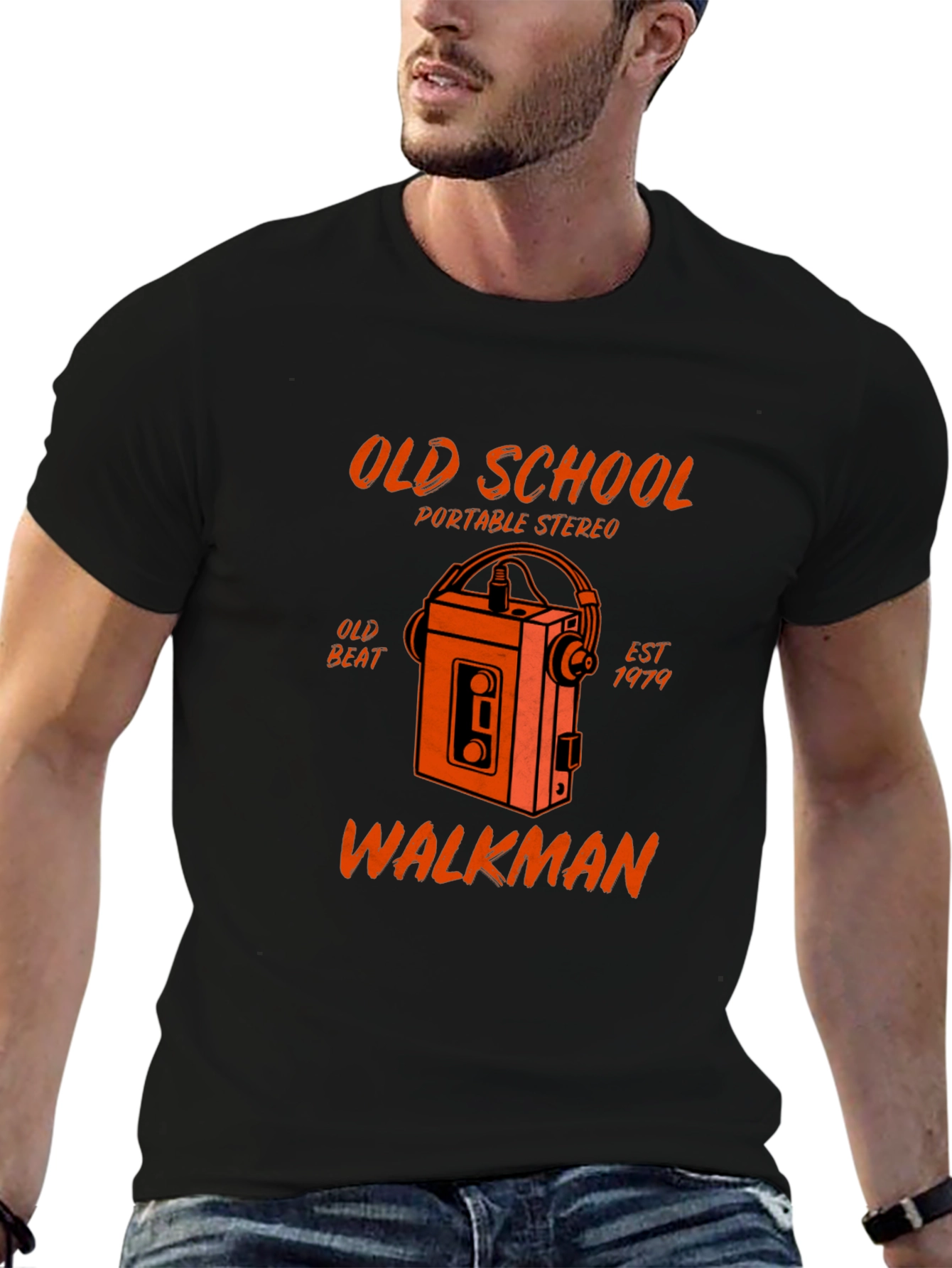 Old School Walkman T-Shirt - Retro Portable Stereo