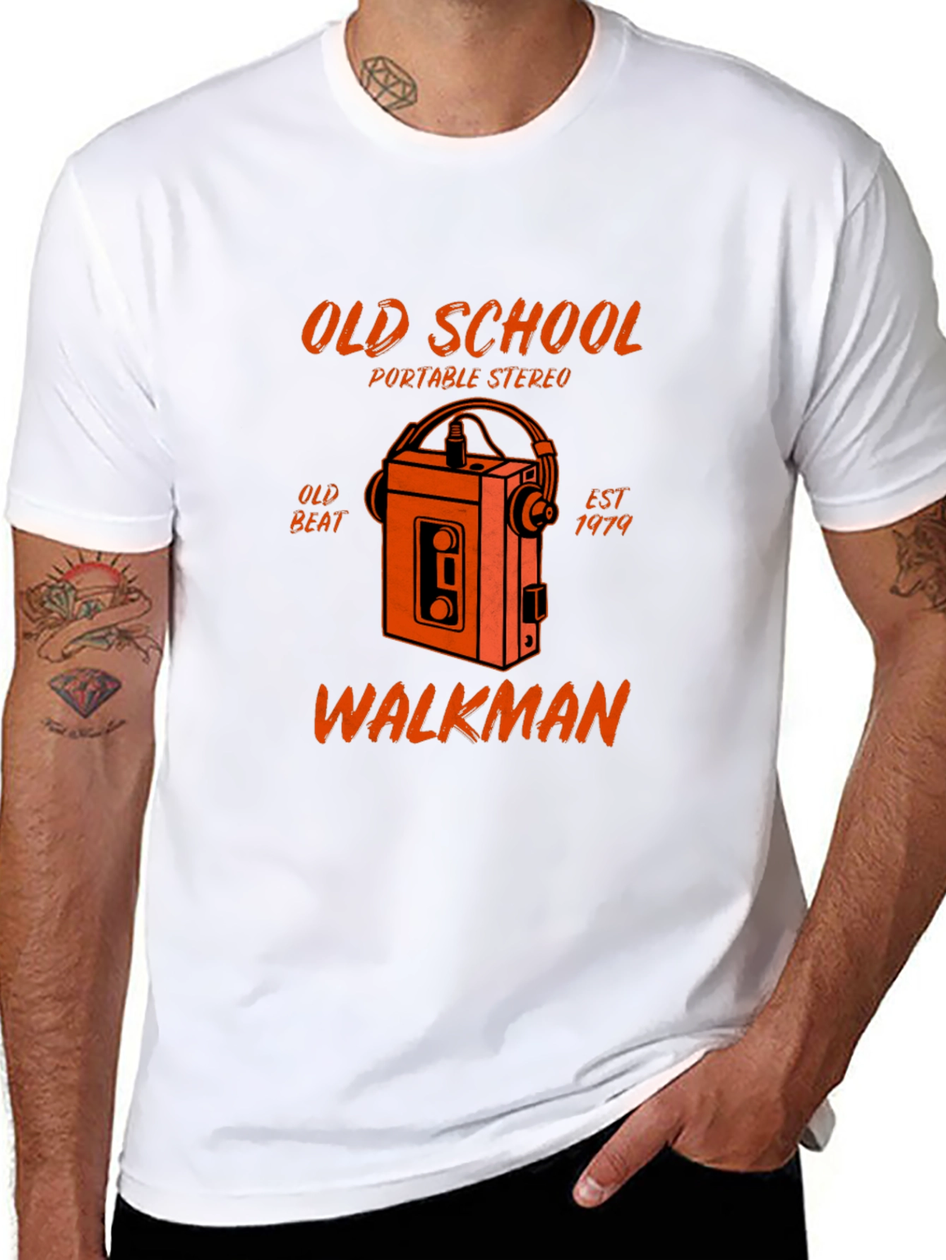 Old School Walkman T-Shirt - Retro Portable Stereo