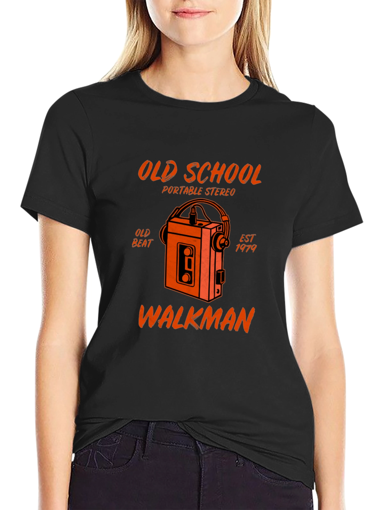 Old School Walkman T-Shirt - Retro Portable Stereo
