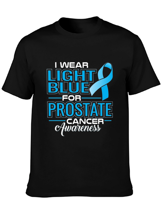 Prostate Cancer Awareness Light Blue Ribbon T-Shirt
