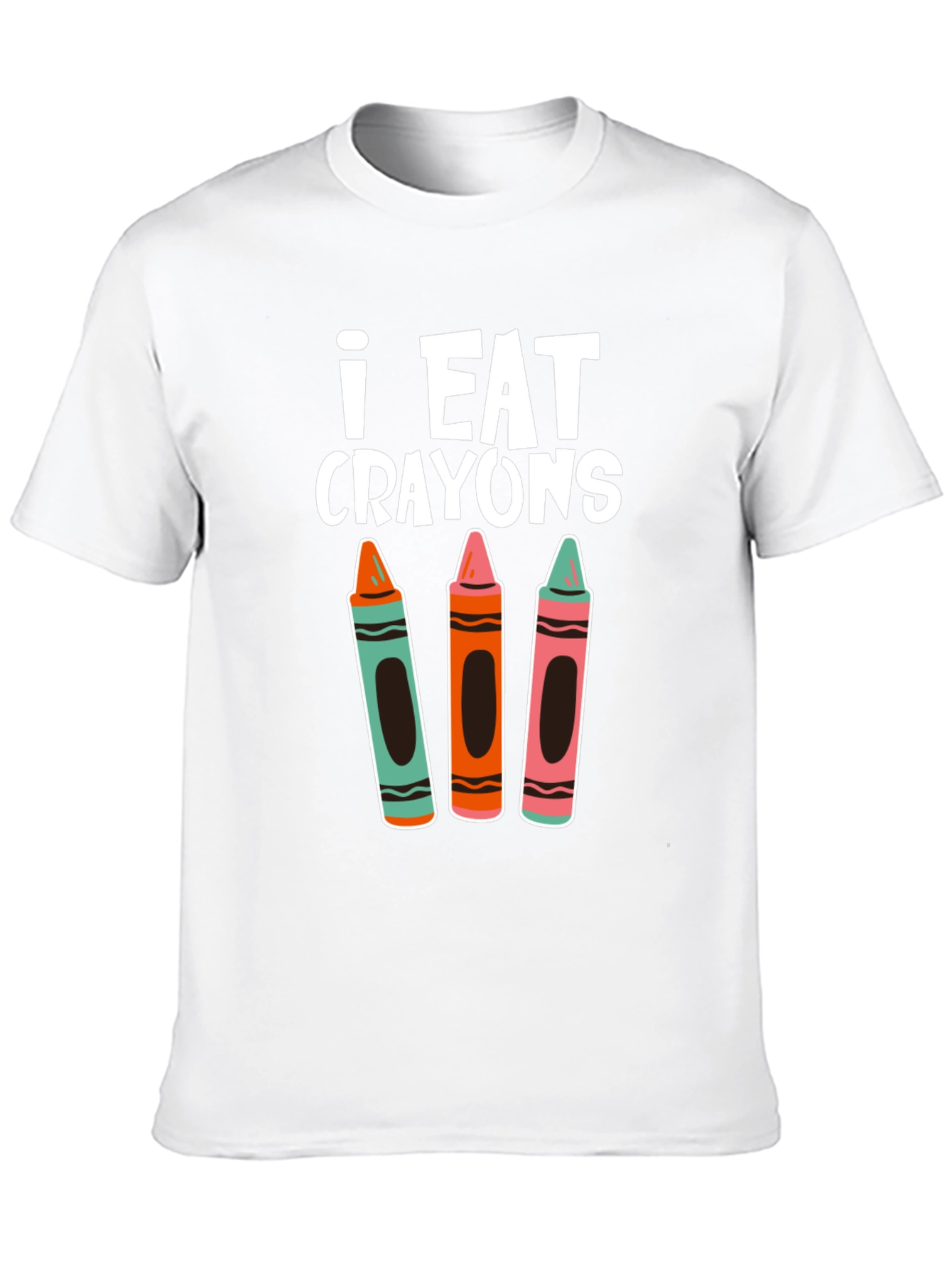 I Eat Crayons T-Shirt - Novelty Graphic Tee