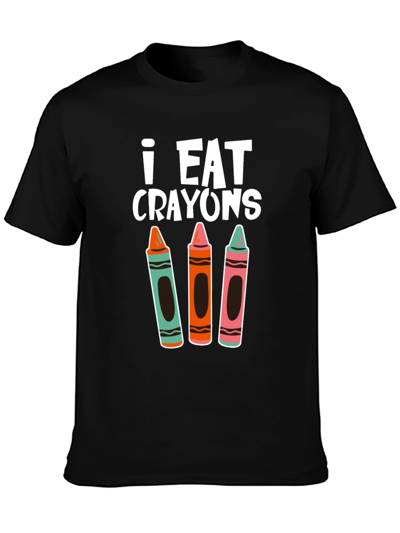 I Eat Crayons T-Shirt - Novelty Graphic Tee