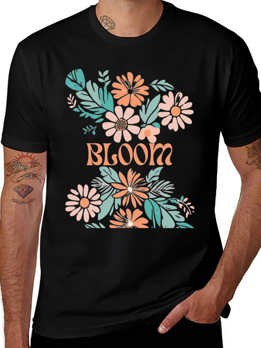 Floral Bloom Graphic Tee - Trendy Womens T-Shirt
