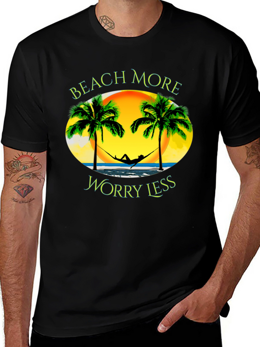 Beach More Worry Less Graphic Tee