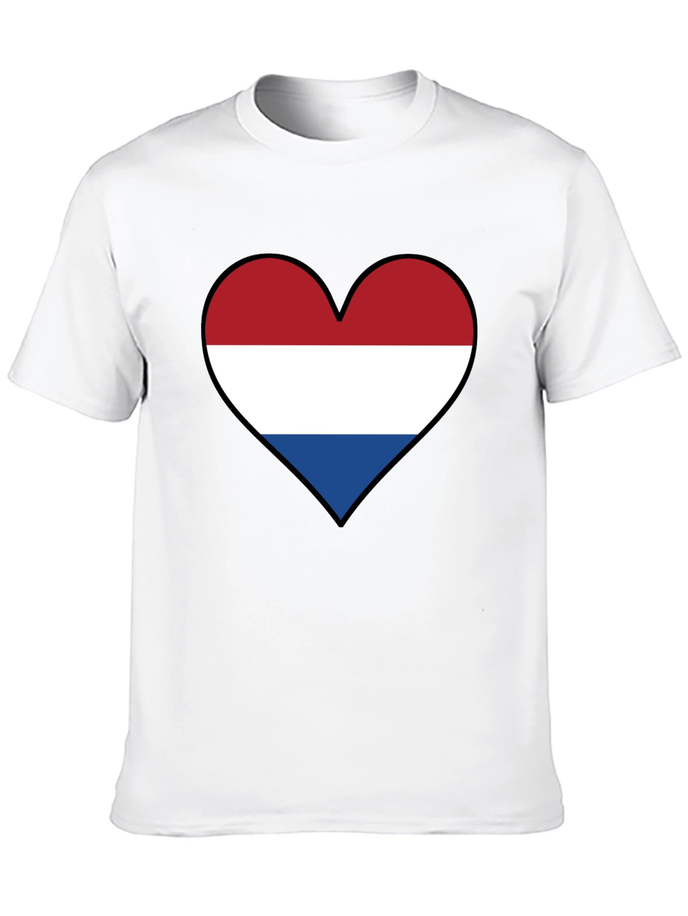 Dutch Flag Heart Graphic T-Shirt