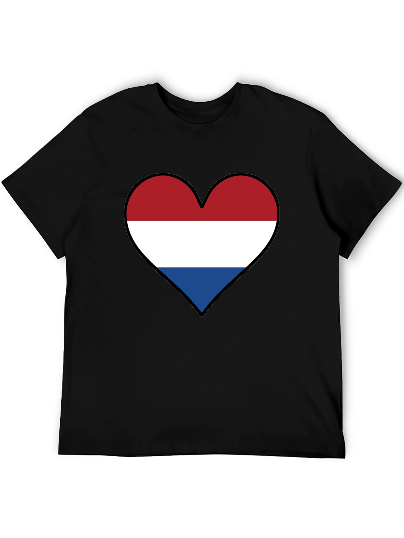 Dutch Flag Heart Graphic T-Shirt