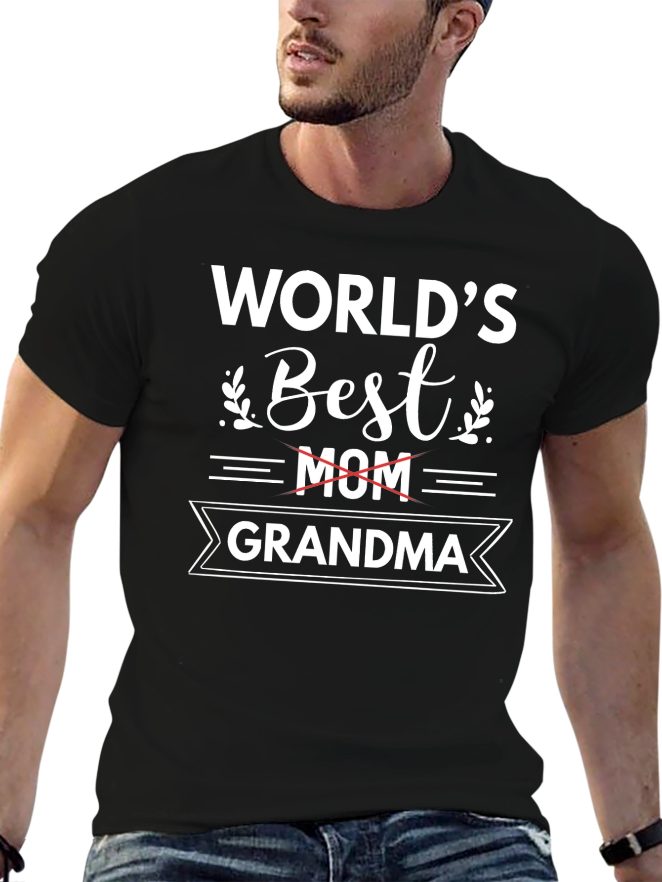 Worlds Best Grandma T-Shirt - Black