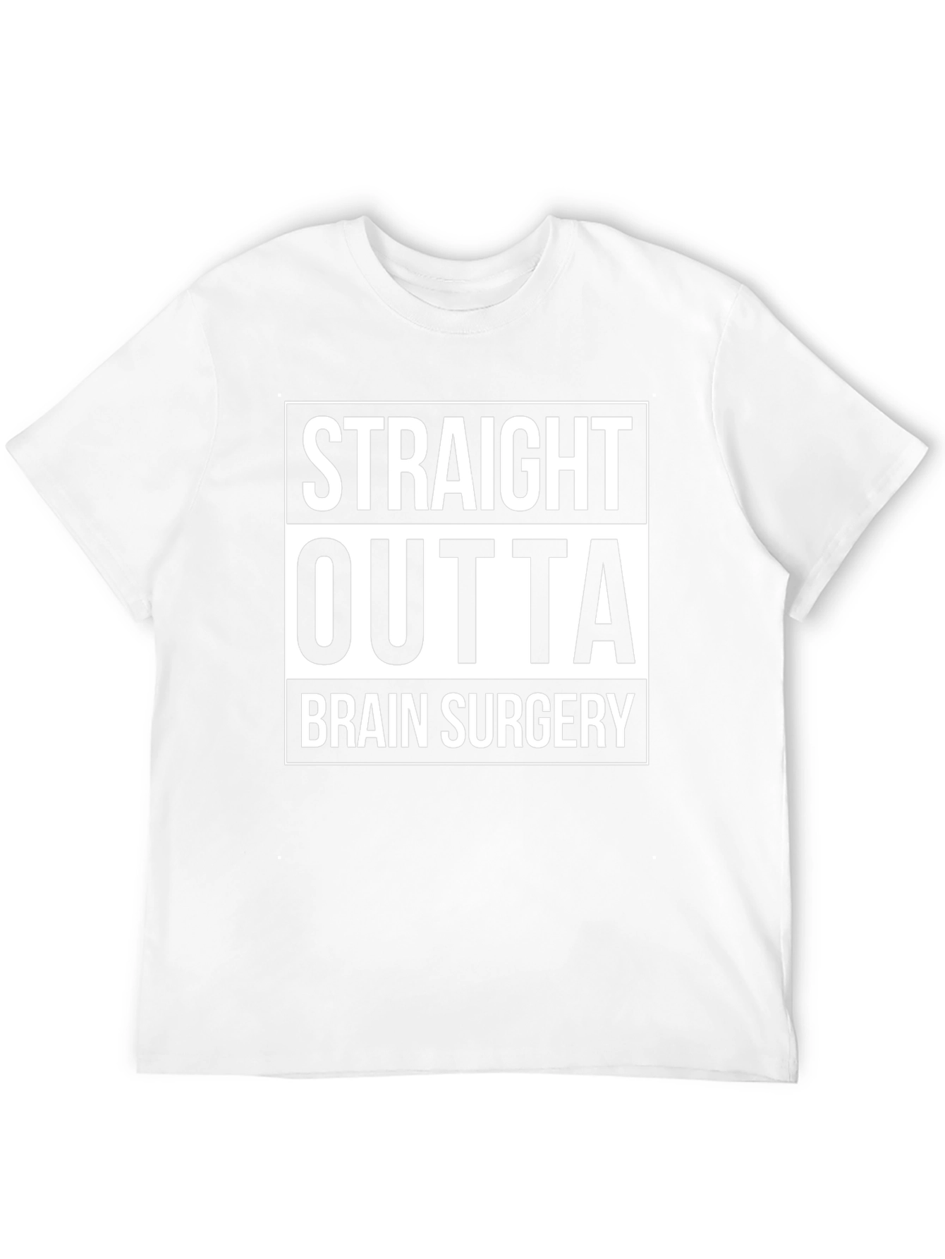 Straight Outta Brain Surgery Black T-Shirt