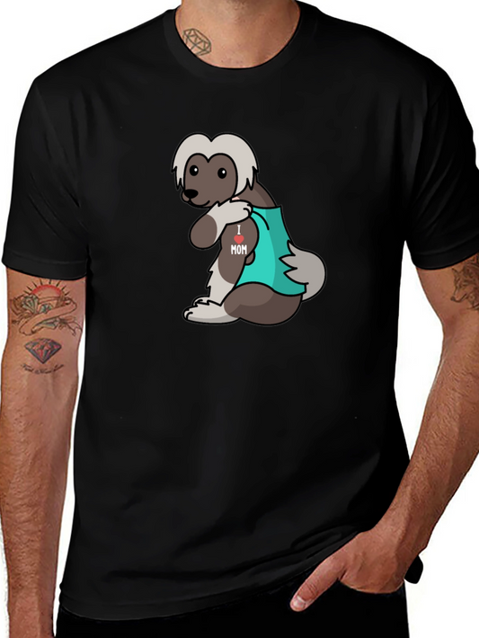 Funny I Love Mom Dog Tattoo T-Shirt