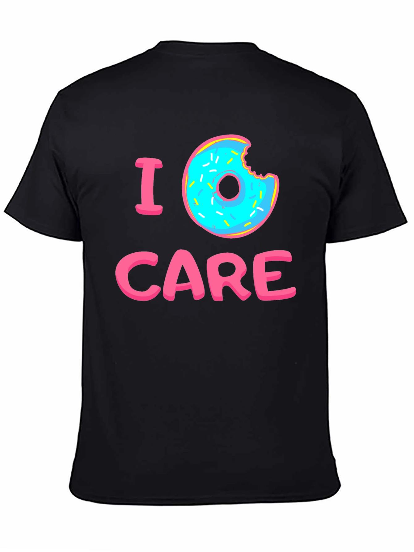 I Donut Care Graphic T-Shirt - Black