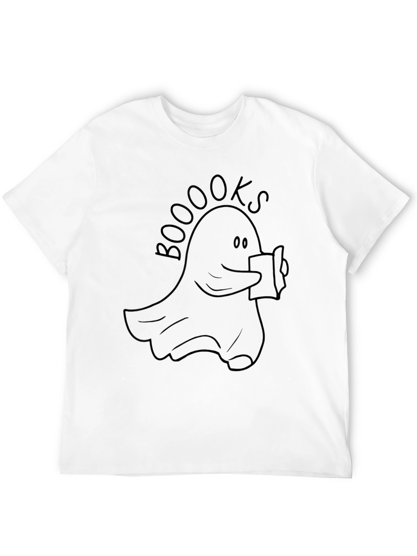 Booooks Ghost Reading T-Shirt - Halloween Apparel