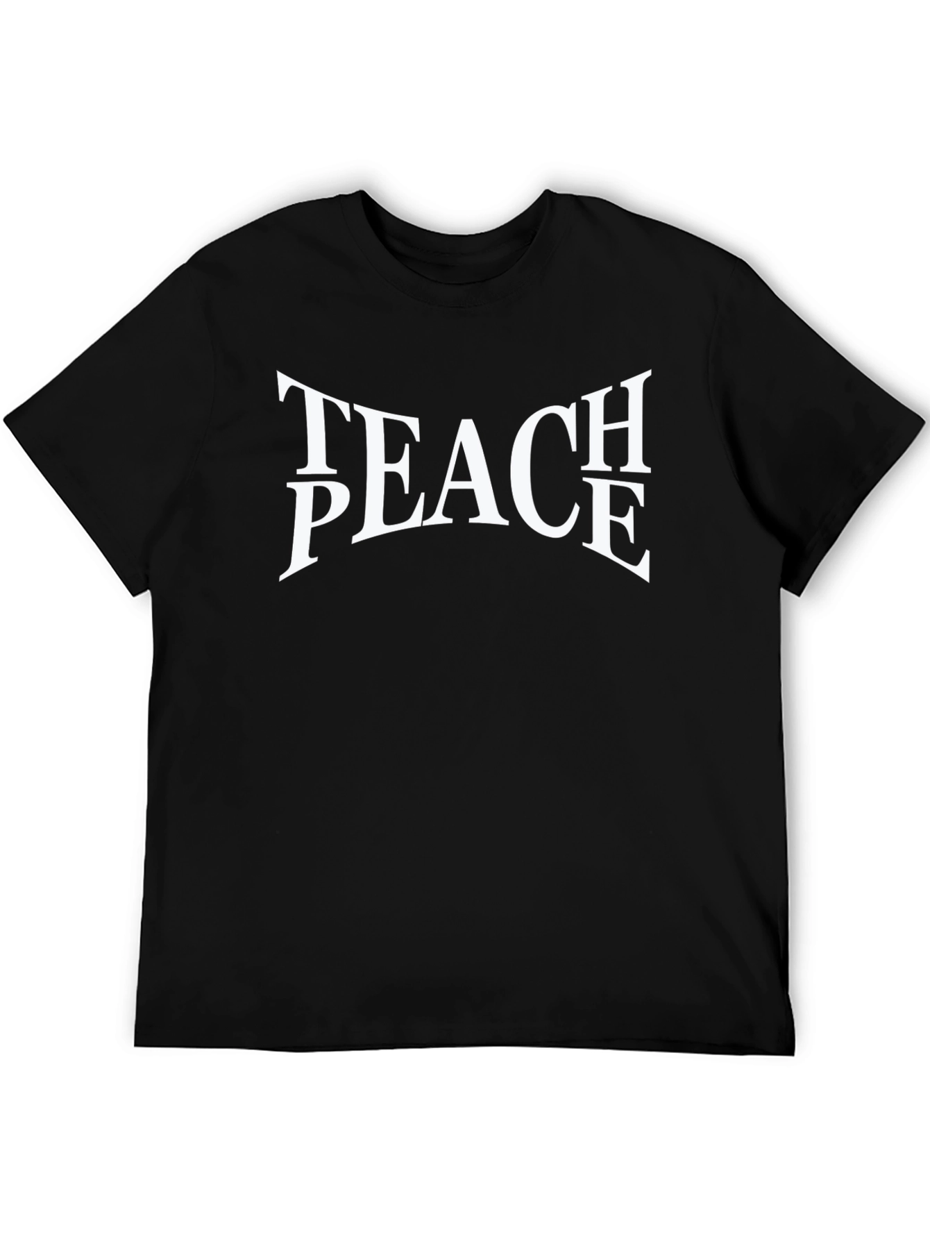 Teach Peace T-Shirt - Black White Graphic Tee