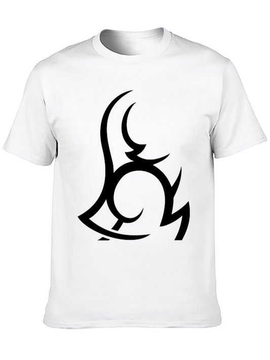 Stylish Black T-Shirt with Tribal Design