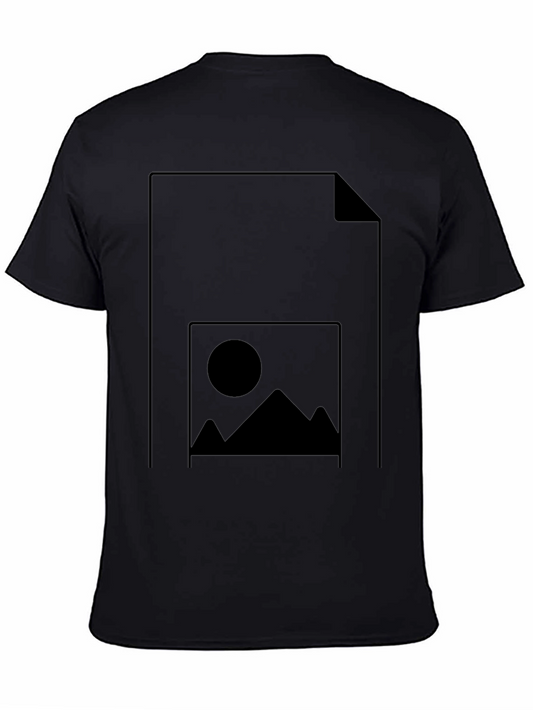 Graphic File Black T-Shirt - Modern Minimalist Style