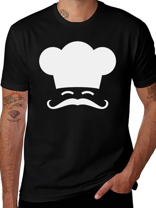 Chef Hat and Mustache Graphic Tee