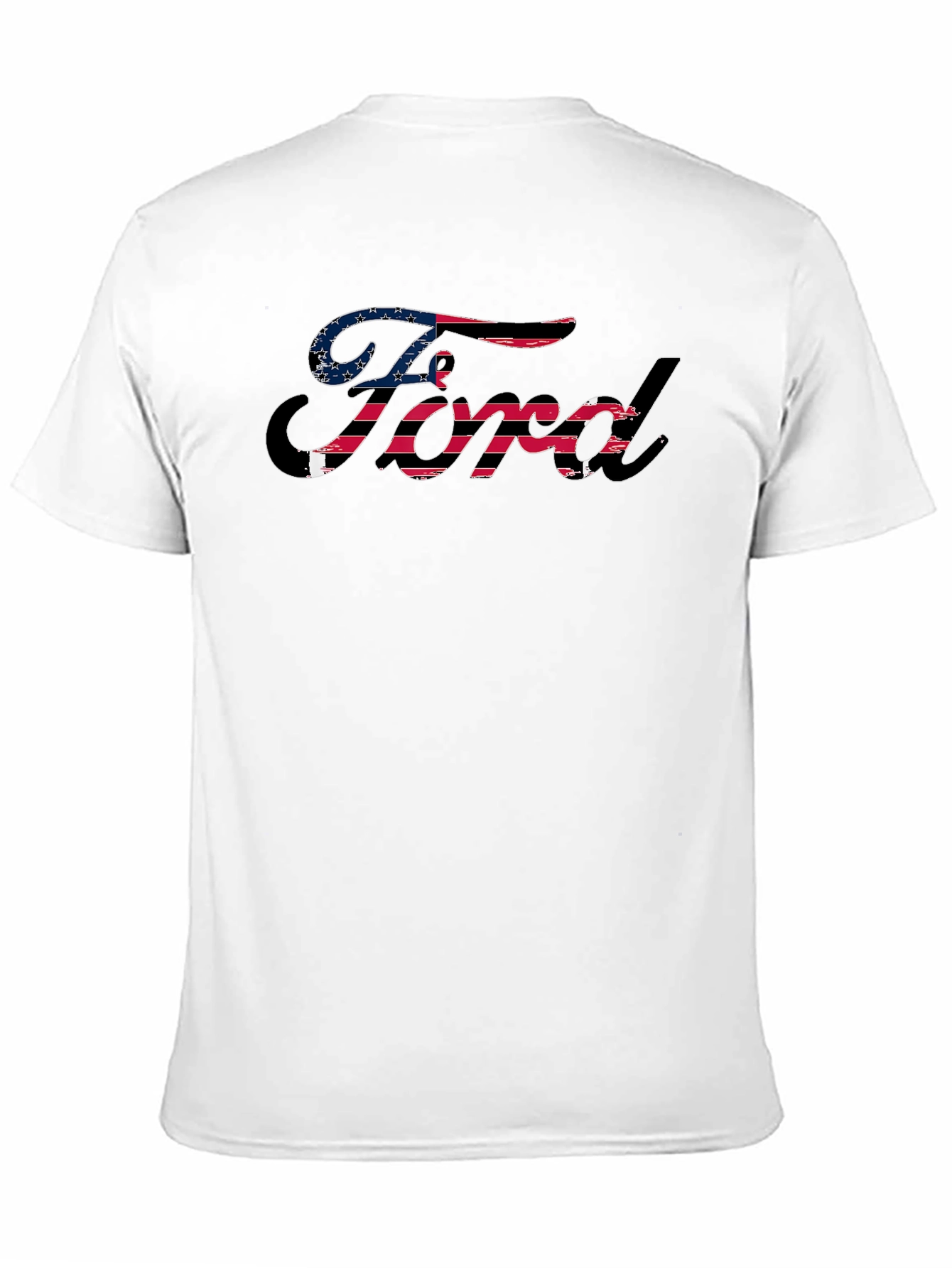 Ford Logo USA Flag Graphic T-Shirt