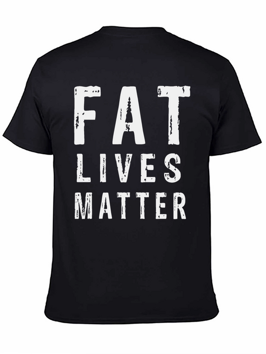 Fat Lives Matter Graphic Tee - Mens Black T-Shirt